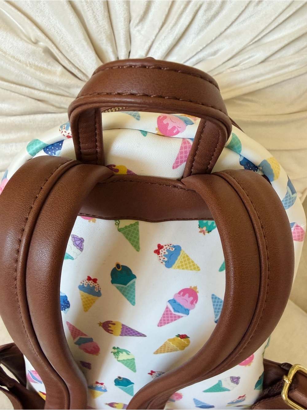 Disney Loungefly Princess Ice Cream Cones Mini Backpack Sprinkles Waffle Cone - Picture 8 of 16